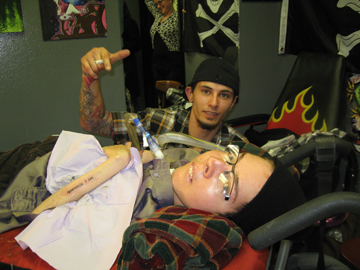 Me and Colt, tattoo artist and all-around badass.
